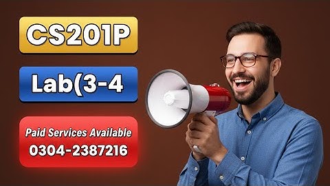 CS201P Quiz 2 Lab(3-4) || Cs201P Quiz Spring 2023