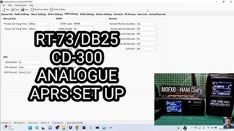 RT-73- KYDERA DC300/DB25   APRS SET UP ANALOGUE-MM7DBT EDITOR