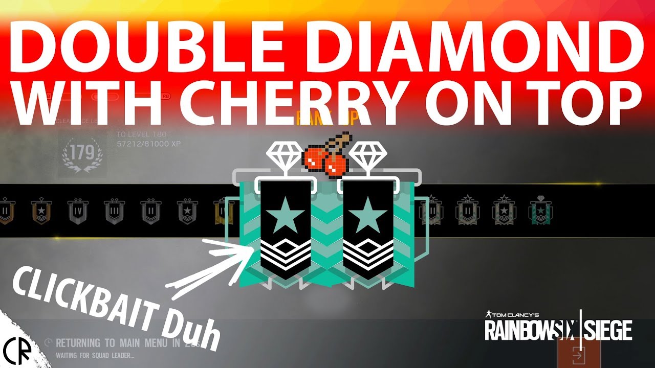 Achieving Double Diamond with Cherry on Top Ranked Tom Clancy's Rainbow Six Siege R6 YouTube