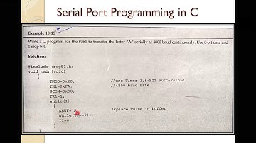 8051 Microcontroller-Serial Communication Programming -6