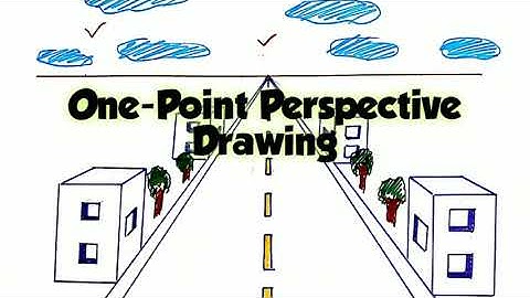 One Point Perspective Drawing in 5 minutes | Road & Building