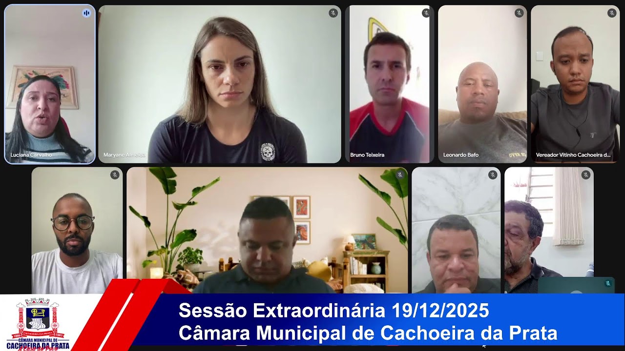 Transmissão ao vivo! Câmara Municipal Cachoeira da Prata