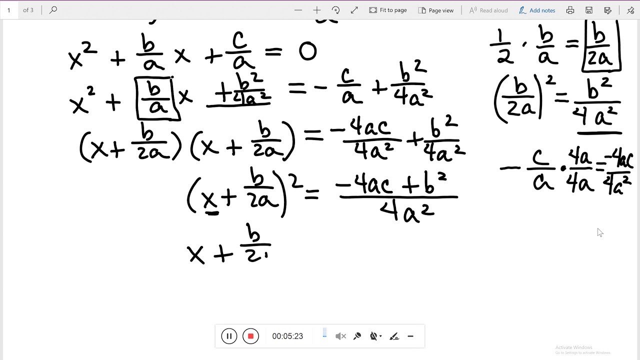Guided Notes Quadratic Formula P 1 YouTube Guided Notes Quadratic Formula P 1 YouTube