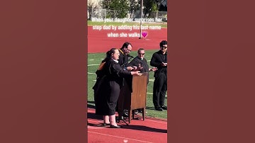 Surprising my stepdad at graduation using his last name 🥹 #stepdad #graduated #girldad #surprise