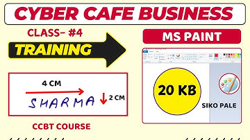CYBER CAFE BUSINESS TRAINING|HOW TO CREATE SIGNATURE IN MS PAINT:SIZE 4 X 2 CM PHOTO 20KB CCBT COURS