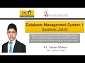 Database Management System | Question Set 43 | 1st Semester | Java Institute | K.L. Sahan Dilshan