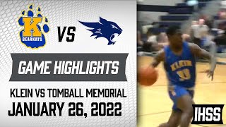 Klein at Tomball Memorial - Boys 2022 Basketball Highlights