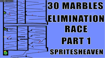 Amazing Marble Race Elimination Part 1 in Algodoo \ Marble Race King