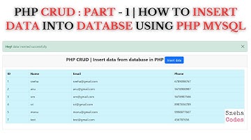 PHP CRUD PART - 1 | How to Insert data into database in PHP MySQL | PHP 2023