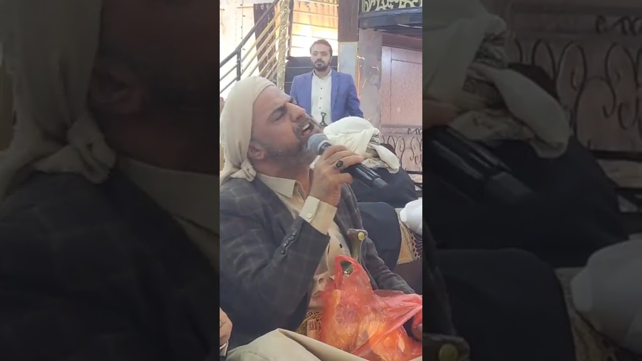 الاسطورة خالد محرم  والشيخ احمد المطري من عزاء ال النجار