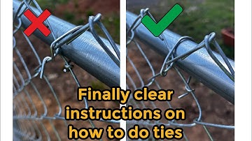 How to tie ties on a chain link fence (VERY EASY