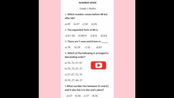 Maths Class 1 Number sense #olympiad
