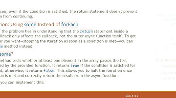 Solving the Issue of return Not Working Inside forEach in Async Functions