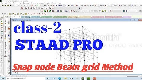 STAAD PRO: [ CLASS-2]  Snap node Beam grid Method : #Civil software: #Civil Engineer