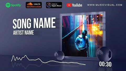 Glass Audio React Music Visualizer - After Effects Template