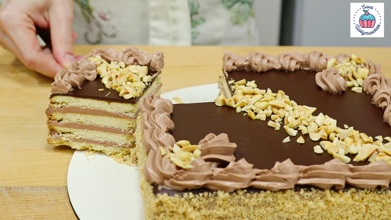 ТОРТ Ленинградский: песочный торт с шоколадным кремом Шарлотт