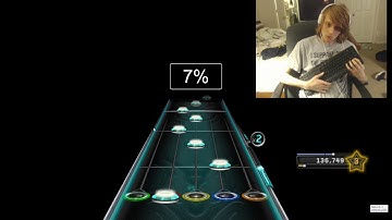 me playing clone hero with a keyboard like a guitar controller because im broke