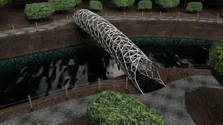 Voronoi Pedestrian Bridge Rendering