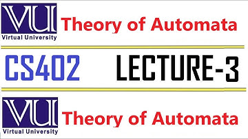 CS402 Theory of Automata Lecture  3  VU short  lecture Regular Expression