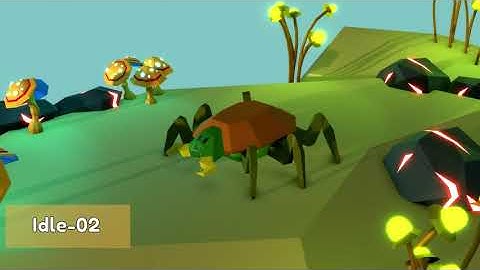 Fantasy Haven Assets - Animation Showreel 2022 - LOW POLY - Alien Beetle 01