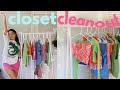 EXTREME CLOSET CLEANOUT (for my virgo brain.) trying on everything in my closet !