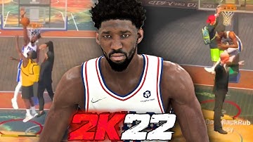 99 JOEL EMBIID CENTER BUILD CRAZY SNATCH BLOCKS in NBA 2K22! 🌟⚡️ BEST GLASS CLEANER BUILD 2K22!