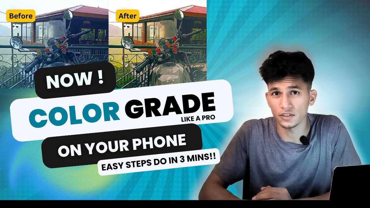 Cinematic COLOR GRADING in MOBILE in Hindi  | Color grading in Lightroom mobile #colorgraddingmobile