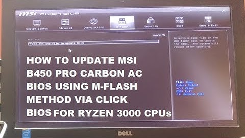 MSI How to Update BIOS using M-Flash via Click BIOS [ Ryzen 3700x B450 Pro Carbon AC ]