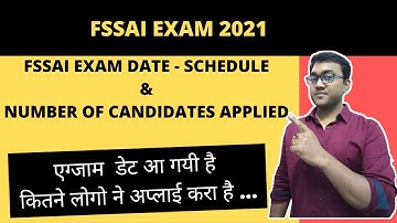 Fssai exam date schedule & number of candidates applied | FSSAI EXAM 2021-22 || Nishant eAcademy