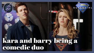 kara and barry being a comedic duo for 5 mins and 54 seconds straight