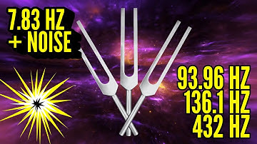 You Are a Spark of the Universe 💥 Tuning Forks 93.96 + 136.1 + 432 Hz (7.83 Hz, Blue Noise)