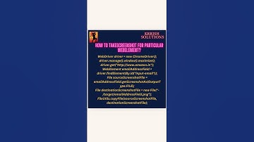 Takescreenshot for particular element in Selenium? #java #foryou #education #coding #selenium #code