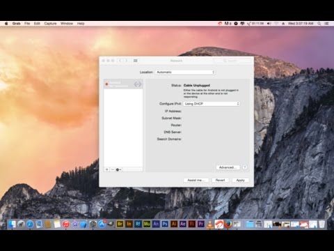 How to use  android usb tethering in mac os x yosemite