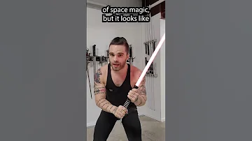 How weightless lightsaber fights would REALLY look! #shorts #lightsaber