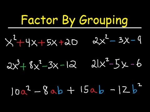 Factor By Grouping Polynomials - 4 Terms, Trinomials - 3 Terms, Algebra 2