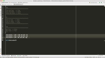 Learn Python 3 From Scratch -  Understanding Boolean Operators