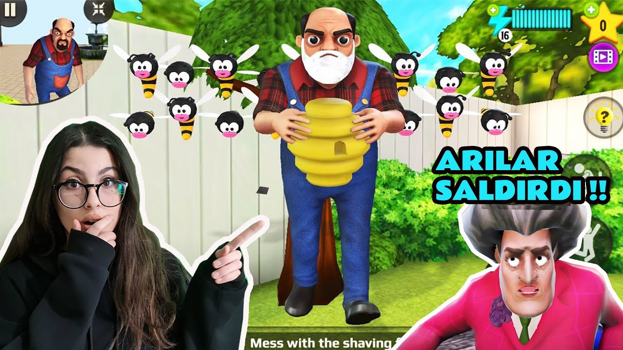 SCARY STRANGER 3D DELİ ÖĞRETMENİN SEVGİLİSİNE ARILAR SALDIRDI!! EYLÜL LAL