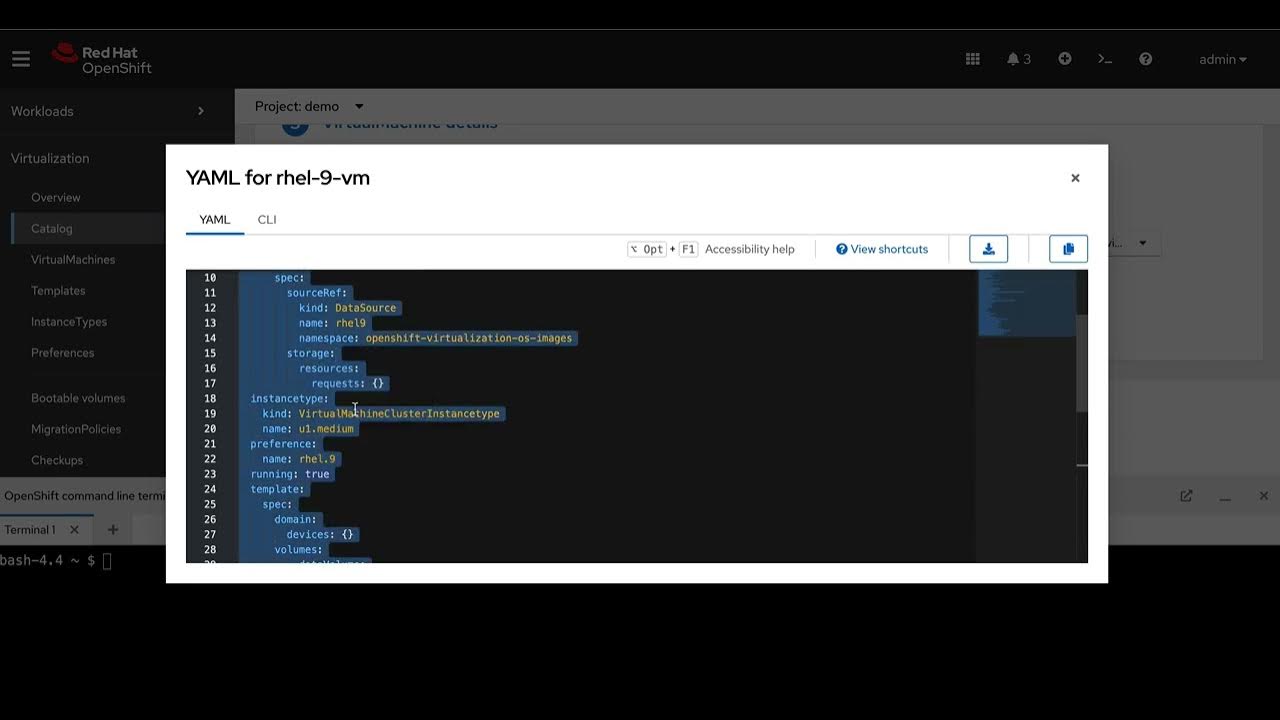OpenShift Virtualization 03 VM Catalog and cloud like experience