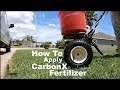 How To Apply CarbonX Fertilizer | Spreader Settings | Throw'er Down
