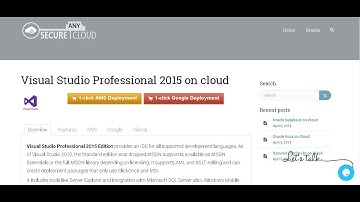 Sec Visual Studio Professional 2015 on Win 2012 R2 Deploy on Azure , AWS and Google Cloud Platform.