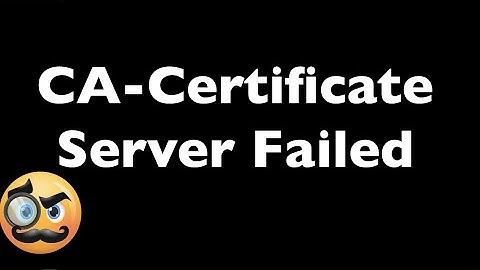 GitHub  |  CA-Certificate Server Certificate Verification Failed - FIX