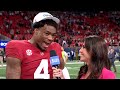 Alabama QB Jalen Milroe Reacts to Winning SEC Championship vs. Georgia