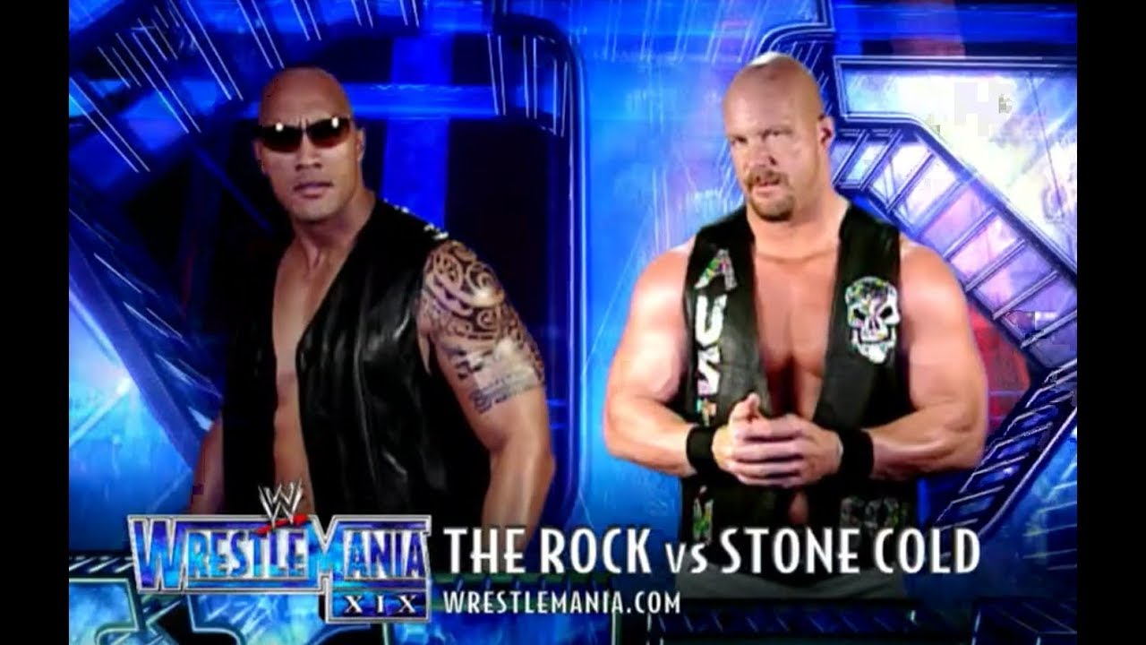 The rock vs stone cold wrestlemania 19 full match