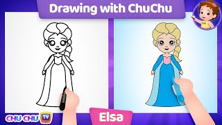 How to Draw Elsa - Drawing with ChuChu - ChuChu TV Drawing for Kids Step by Step