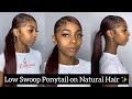 Sleek Low Swoop Ponytail | Ponytails on Natural Hair Series