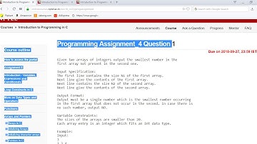 INTRO TO C PROGRAMMING || NPTEL ASSIGNMENT SOLUTION || OCTOBER