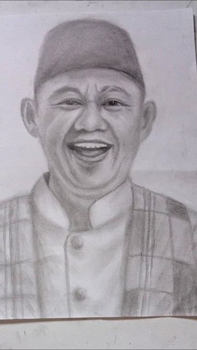 Menggambar Wajah Bang Madun Oseng Nyak Kopsah. Pensil HB di kertas A4. @nyakkopsahofficial1542