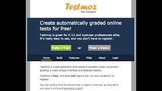 How to Create online test by using Testmoz