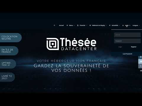 Portail Web de Thésée DataCenter avec Nuvea PaaS et le Jumeau Numérique 6Sigma