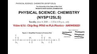 June 2026 NEW Chemistry Regents Cluster 8 ANSWERED - Chip Bag PFAS vs PLA Plastics